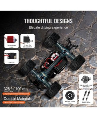 Remote Control Car, 1:14 4WD Off-Road Monster Truck 38 km/h, Wheelie Stunt RC Car with 2 Batteries, Racing Gift for Kids 8