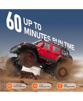 RC Car 1:24, 4WD Off-Road Truck with Lights, Extra Shell & 2 Batteries, 2-Speed Hobby Racing Toy for Boys Girls 14