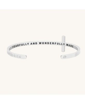 Mantra The Cross Bracelet / Romans 12:12 - Silver / psalm 139:14