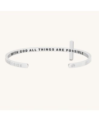 Mantra The Cross Bracelet Romans 1212 - Silver matthew 1926 30$