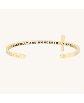 Mantra The Cross Bracelet Romans 1212 - Yellow gold psalm 13914 45$