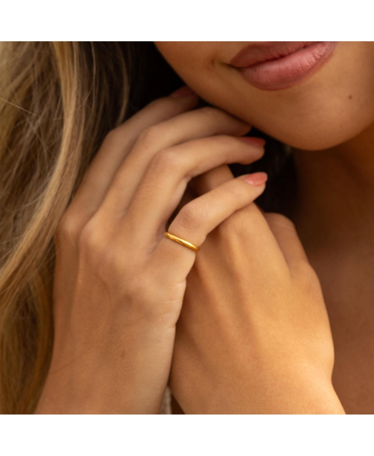 Mantra Gold Pinky Promise Ring