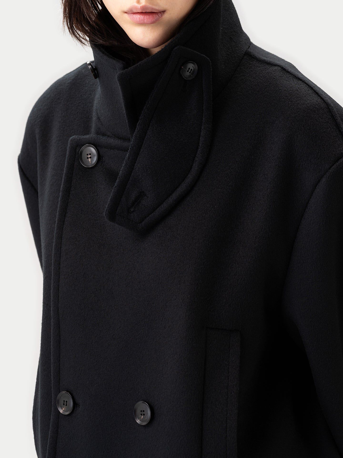 Пальто Gobi Cashmere Unisex Cashmere Trench, цвет: Чёрный — фото 6
