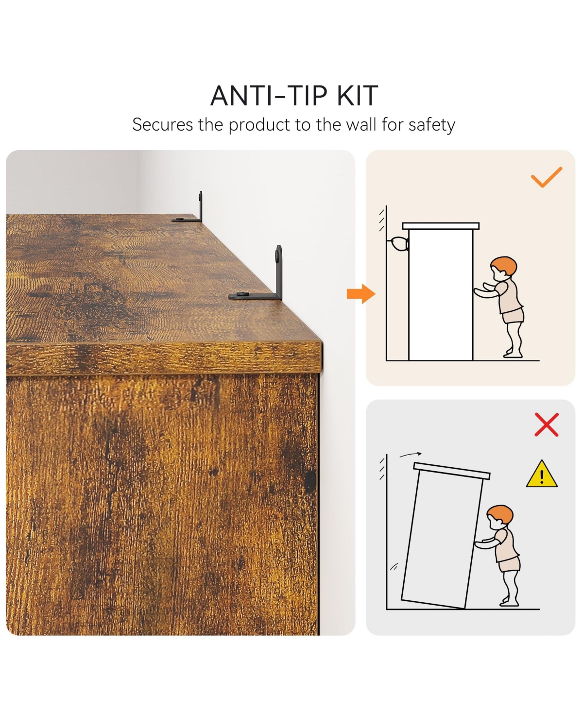 Gaomon 5 Tier Bookcase, Farmhouse Book Shelf