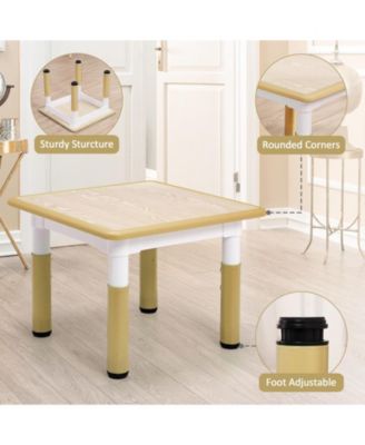 Kids Table and 4 Chairs Set for Toddlers 5-Piece Childrens Table and Chair Set Boy & Girl Gift for Classrooms/Daycares/Home