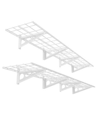 WR16-E WR White Series 12″ D × 36″ W White Steel Wall Shelves (4-Pack)