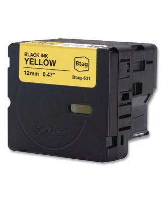 BTAG631 0.47 in. x 13.1 ft. Genuine P-Touch BTAG Label Tapes - Black on Yellow