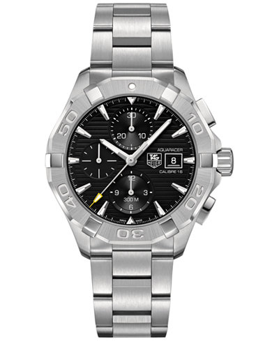 TAG Heuer Men's Swiss Chronograph Aquaracer Calibre 16 Stainless Steel Bracelet Watch 43mm CAY2110.BA0927