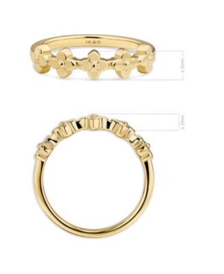 14K Gold Clover Ring