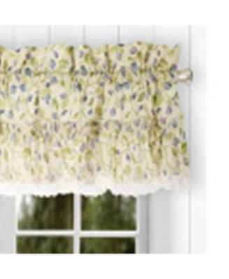 Clarice 52 x12" High Quality Room Darkening  Classic Print Ruffled Window Valance