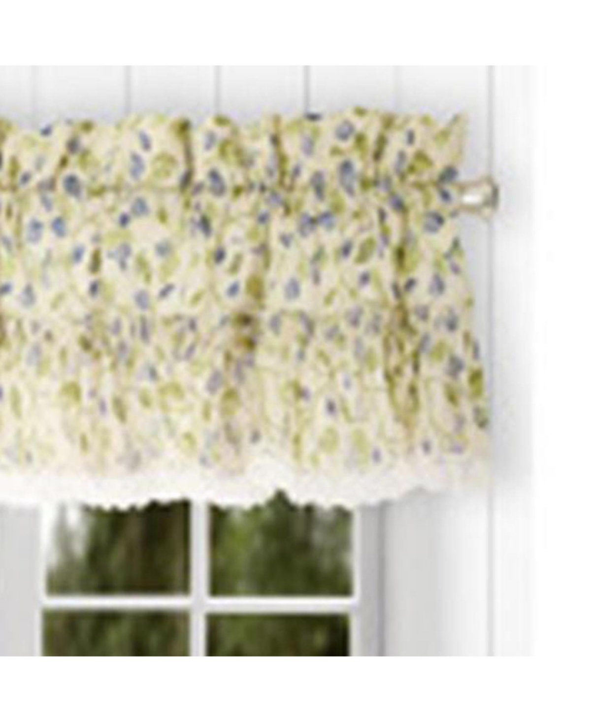 Ellis Curtain Clarice 52 x12" High Quality Room Darkening Classic Print Ruffled Window Valance
