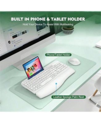 Wireless Keyboard & Mouse Combo – Full-size, cushioned palm rest