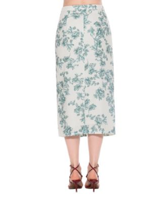 Women's Carla Front Button Down Midi Skirt