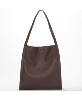 Pebbled Leather Work Tote, Everyday Pebble Leather Shoulder Bag
