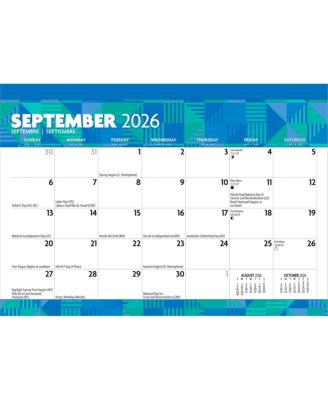 Plato Large Print | 2026 15.5 x 11 Inch Monthly Desk Pad Calendar