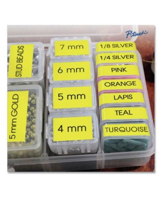 TZE661 1.4 in. x 26.2 ft. TZe Standard Adhesive Laminated Labeling Tape - Black on Yellow