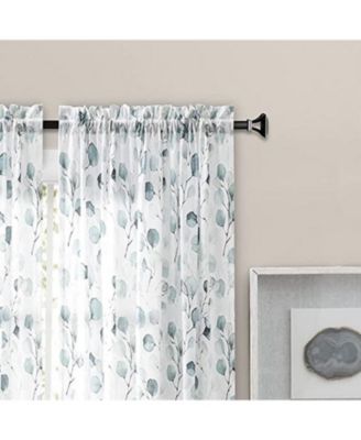 Eucalyptus Crushed Taffeta Rod Pocket Tailored Panel - 48x63", Spa