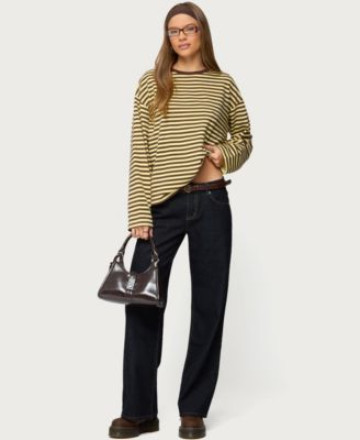 Women's Jodie Oversized Striped Long Sleeve Top