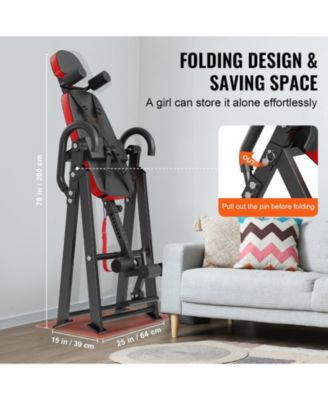 Inversion Table, Heavy-Duty Back Stretcher with 300 lb Capacity, Adjustable Belt, Ankle Lock and Headrest for Strength Training