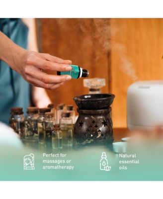 Zen Luxury Wellness Bundle: Trinity Gemstone Necklace Set, Ultrasonic Aroma Diffuser & Essential Oils Trio