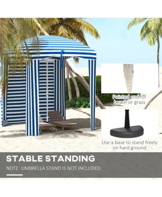 Beach Cabana Umbrella with Bag, Windows, Stripe