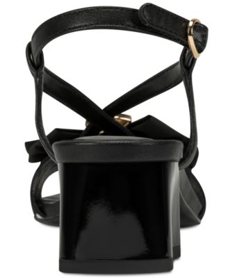 Suttyn Bow Polka-Dot Heeled Sandals