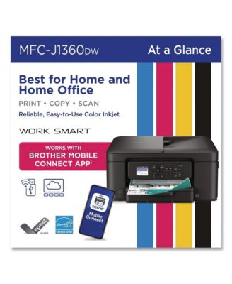 MFCJ1360DW Work Smart 1360 Copy/Print/Scan Wireless Color Inkjet AIO Printer