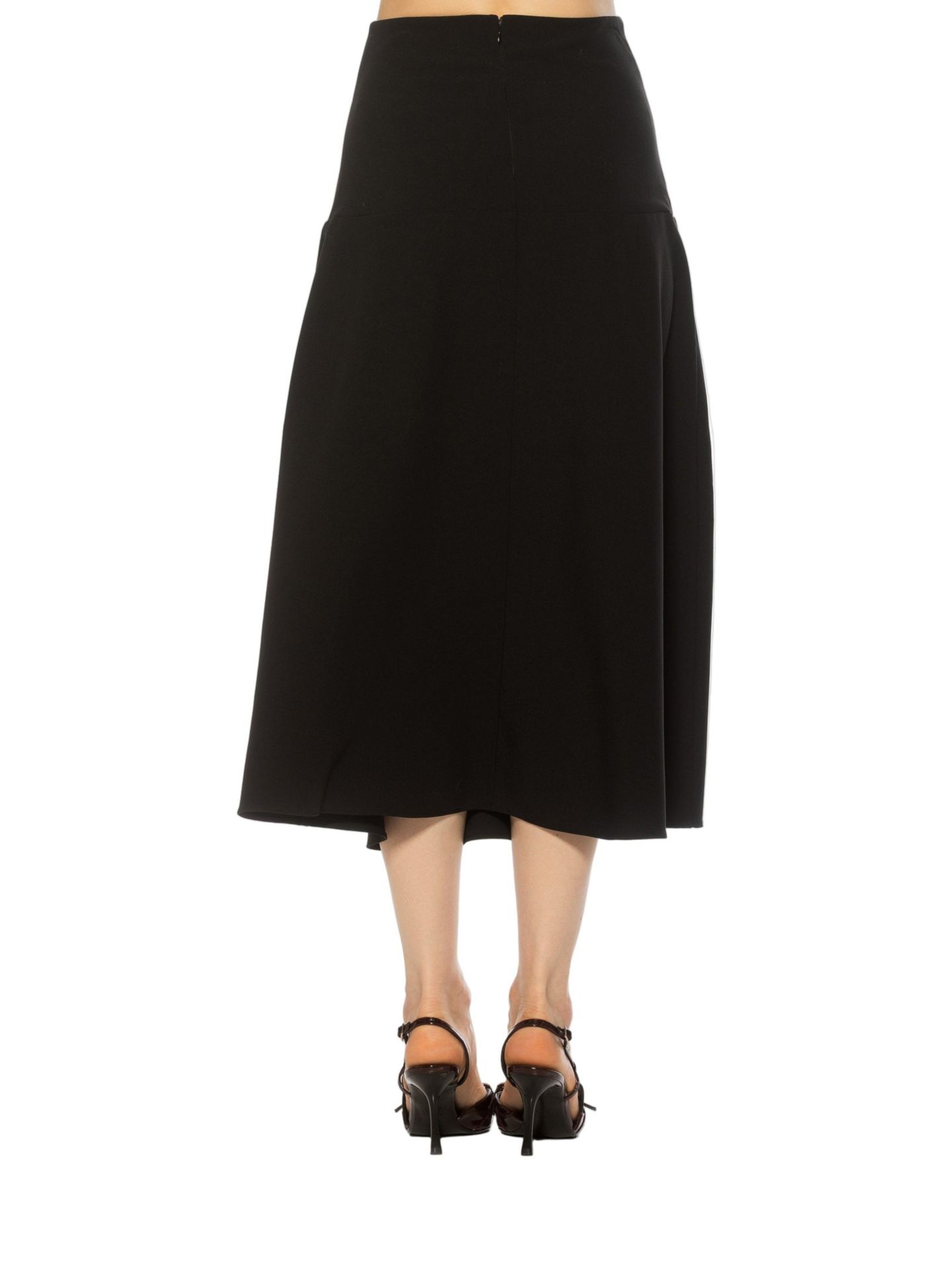 Женская юбка Alexia Admor Eres Flared Midi Skirt With Front Detail, цвет: Чёрный — фото 3