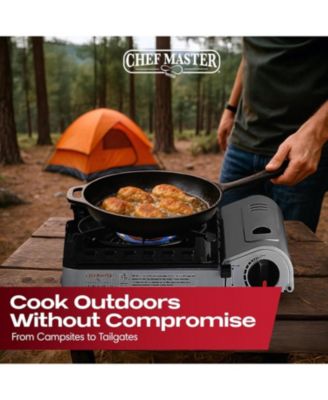 15,000 BTU Butane Portable Camp Stove and Ignition for Emergencies, Hiking,  Camping Essentials.