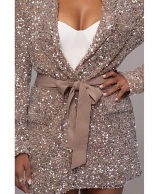 Women's Sequin Oversized Blazer