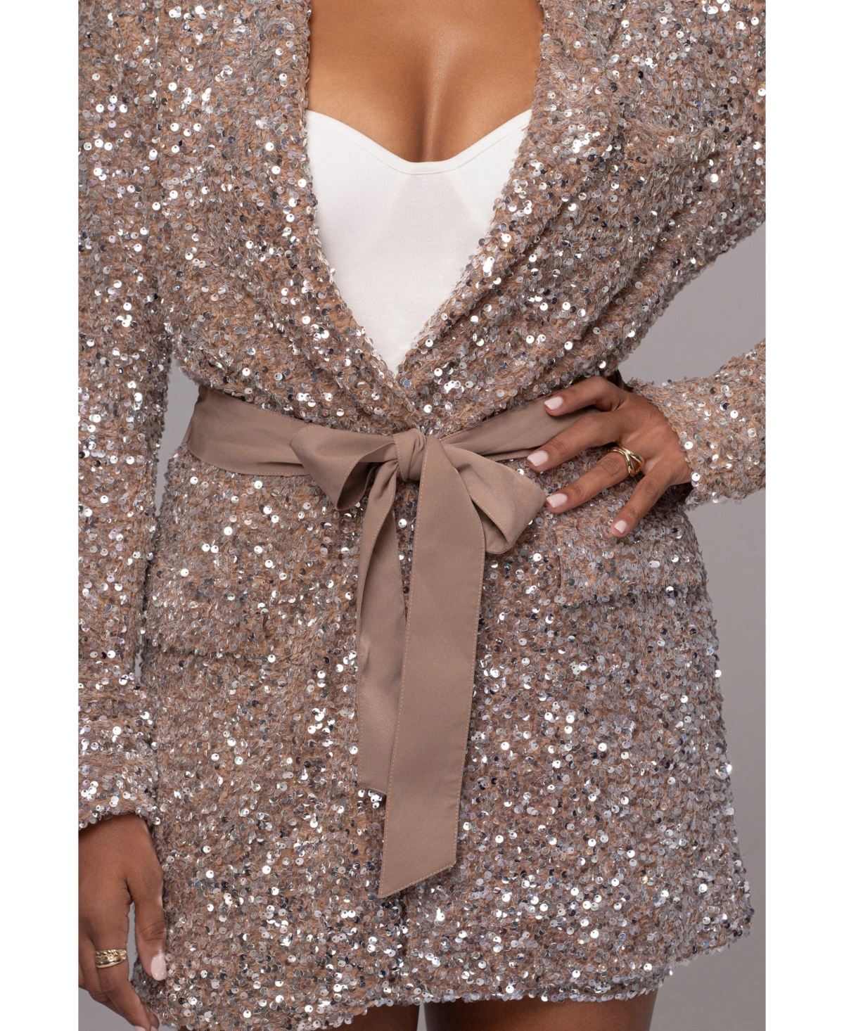 Jluxlabel Women's Sequin Oversized Blazer