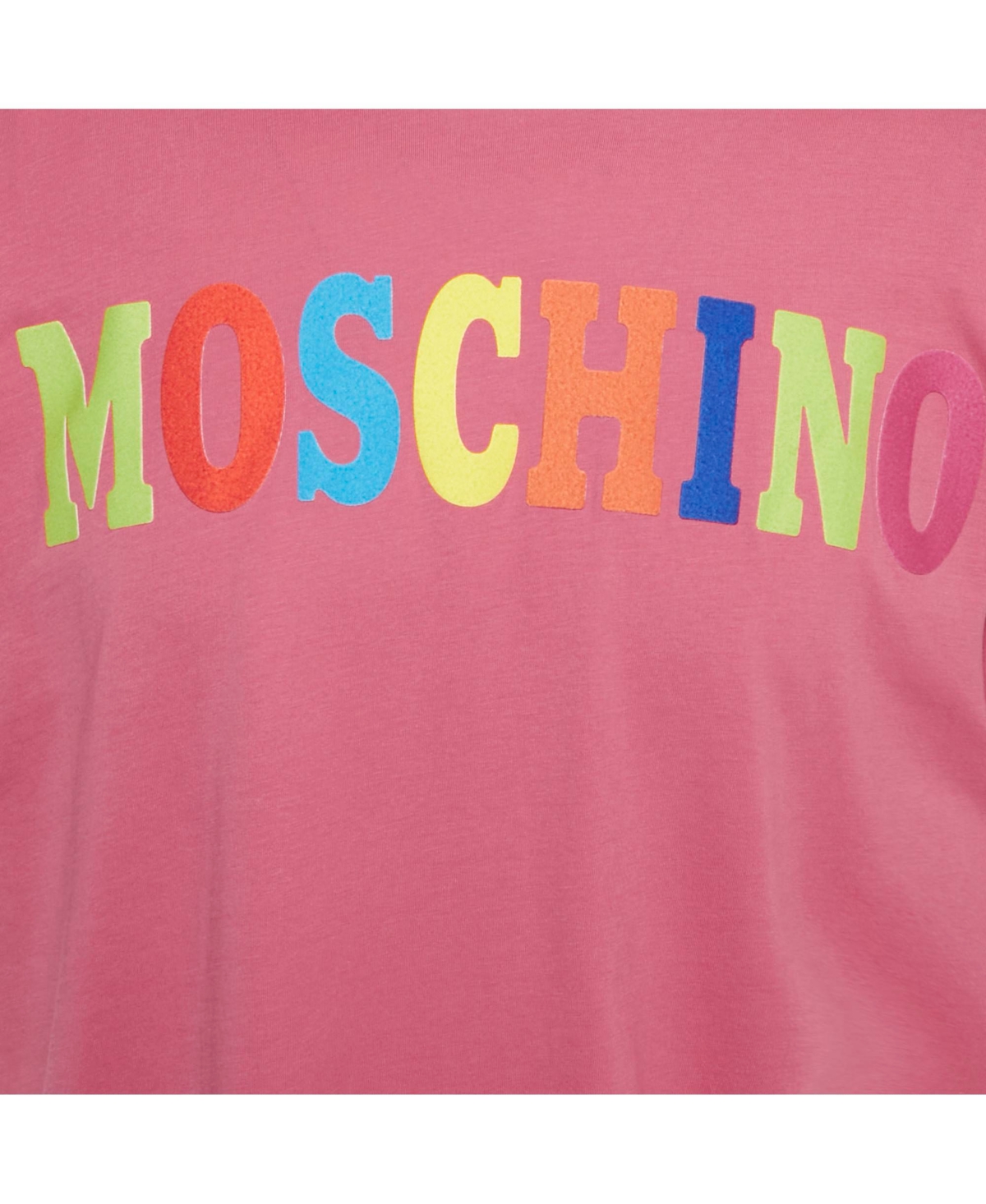 Pre-Owned Moschino Men's Couture Pink Logo Print Jersey T-Shirt