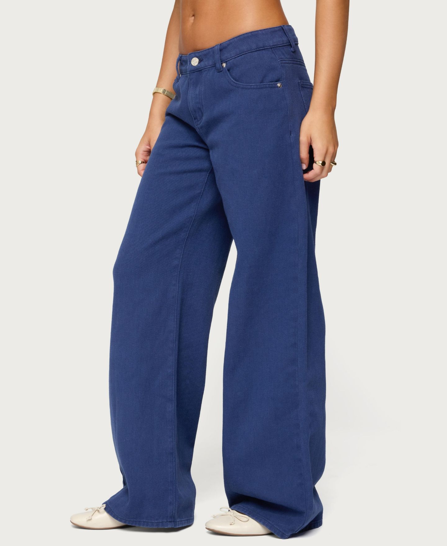 Женские джинсы Edikted Daytime Low Rise Baggy, цвет: Тёмно-синий — фото 4