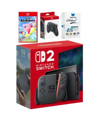 Switch 2 Video Game Console with Kirby Air Riders, Pro Controller and MightySkins Code Bundle