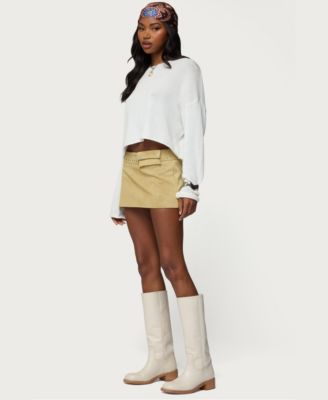 Women's Roney Stud Faux Suede Mini Skort