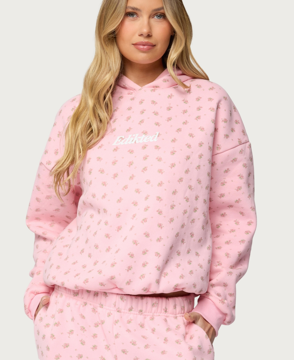 Edikted Womens Flower Power Hoodie