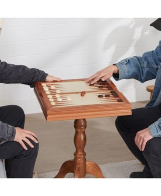 3-in-1 Chess Checkers Backgammon Table Set 18" Wooden Game Table