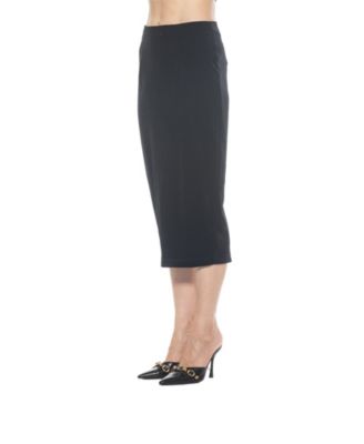 Women's Jayden Solid Velvet Midi Skirt