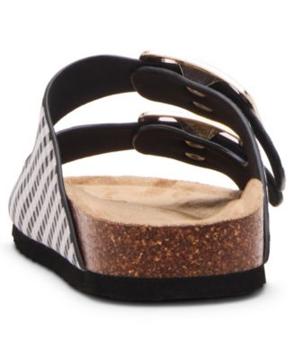 Bodie Buckle Footbed Slide Sandals