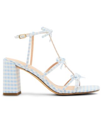 Lovely Bow Strappy Block-Heel Dress Sandals