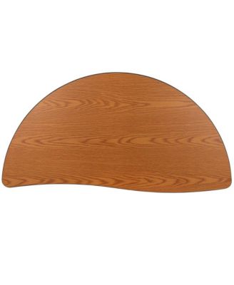 47.5" Half Circle Wave Flexible Collaborative Kids Adjustable Height Activity Table