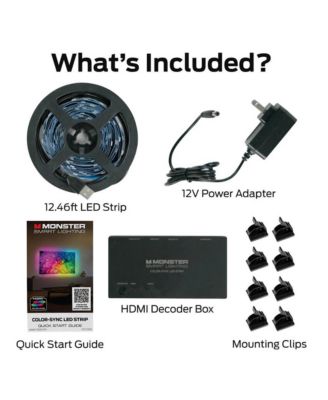 Smart Lighting HDMI Color Sync LED Strip for TVs Up to 85 Inches