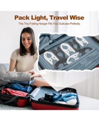 Collapsible and Foldable Plastic Travel Hangers with Clips