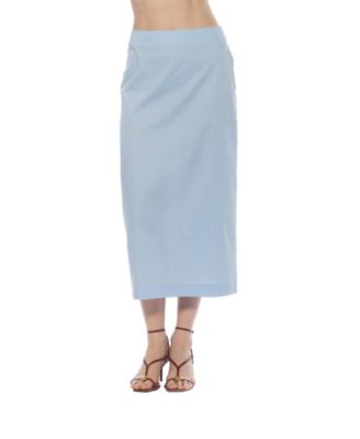 Women's Ginni Mid-Waist Column Midi Skirt