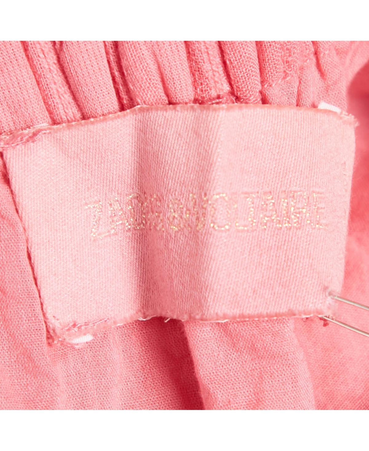 Pre-Owned Zadig & Voltaire Women's Pink Cotton Lace Trimmed Joxini Mini Skirt