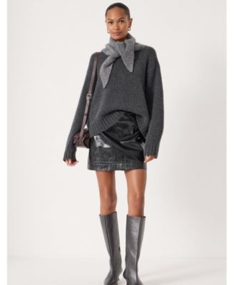 Women's Crackle Patent Mini Skirt