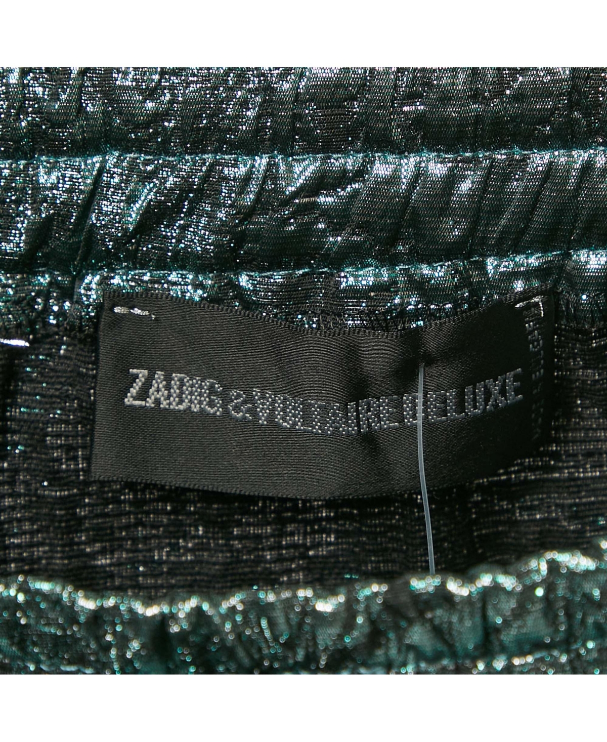 Pre-Owned Zadig & Voltaire Women's Metallic Blue Patterned Lurex Josa Bis Jac Deluxe Mini Skirt