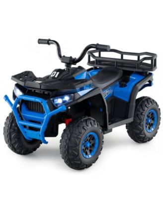 24V Kids Ride On ATV Quad With LED Lights Music FM Radio And Storage Compartment