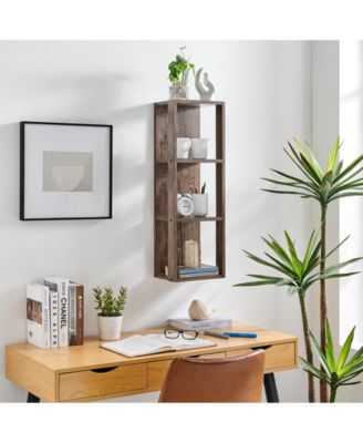 Recife Vertical Three-Tier Cube Wall Shelf
