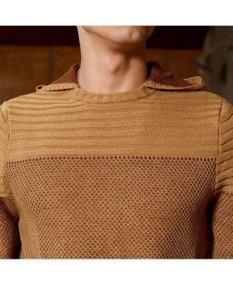 Men's Men's Hive-Jacquard Knit Hooded Sweater